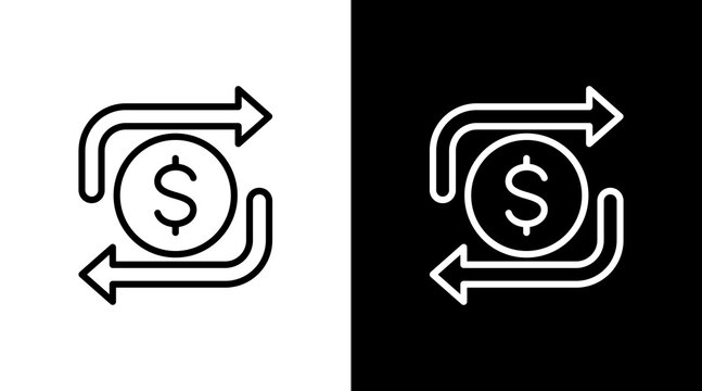Cashflow White Icon Set Design