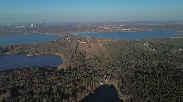 Pogoria in early spring, sunrise, Dąbrowa G&oacute;rnicza