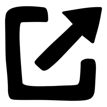 A hand-drawn external link icon indicating navigation to another page or website.