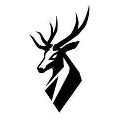 Fototapeta premium deer silhouette vector logo elegant