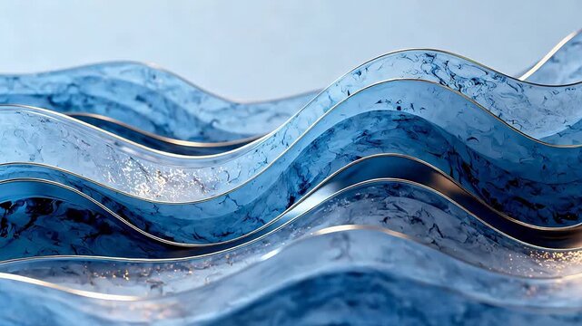 Blue marble wave patterns