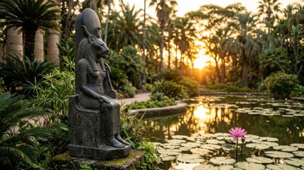 Obraz premium Peaceful Zen Garden Statue