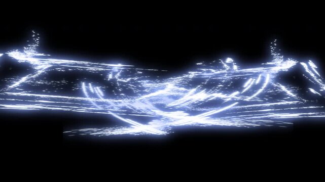 dynamic vfx pack fire smoke electric and cinema the glowing blue light streaks across darkness