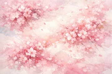 Obraz premium Delicate watercolor cherry blossom artwork.