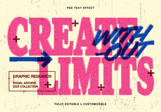 Vintage Editorial Text Effect