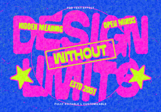 Fuzzy Retro Text Effect