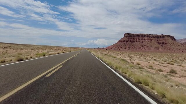 Driving Plate Grand Canyon East Rim Vermilion Cliffs Highway 89A Northbound Multicam Set 15 Front View Arizona Southwest USA