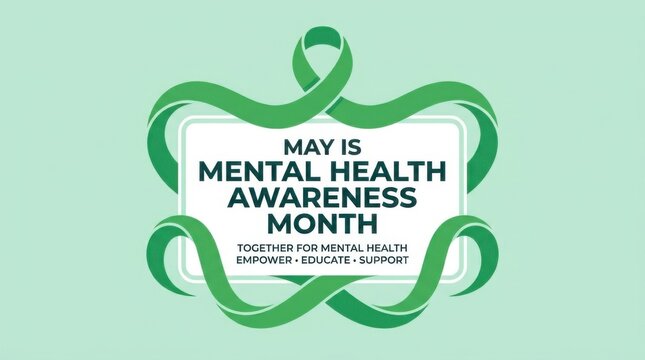 Mental Health Awareness Month Ribbon
