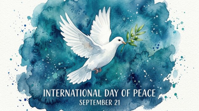 Watercolor Dove of Peace Poster