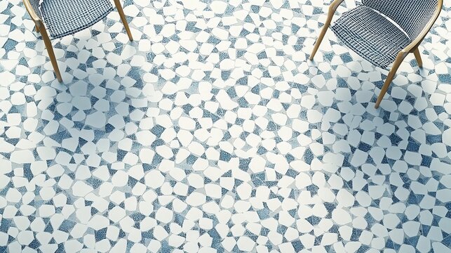 Patio tiles with chairs