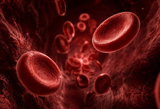red blood cells render 3d