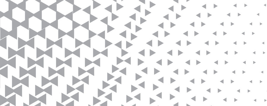Abstrak Geometris Halftone Pattern Transisi Hitam Putih