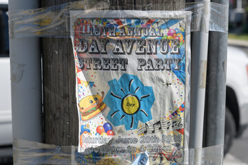 Obraz premium Day Avenue Street Party poster in Toronto