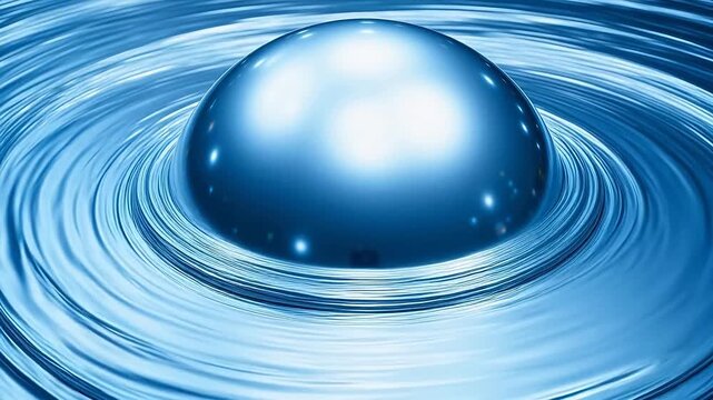 Metallic Mercury Ball in Zero Gravity