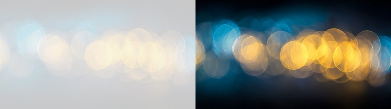 Transparent png of blue and yellow bokeh light overlay with festive glowing effect for background design and digital overlay decoration sparkle glow soft texture particle