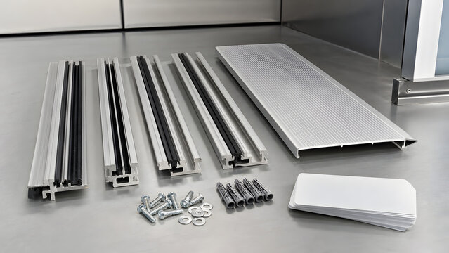 Elevator threshold groove insert kit with blank cards
