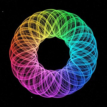 Vibrant colorful abstract brain scan visualization.