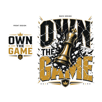 PrintMassive typography composition "OWN THE GAME"