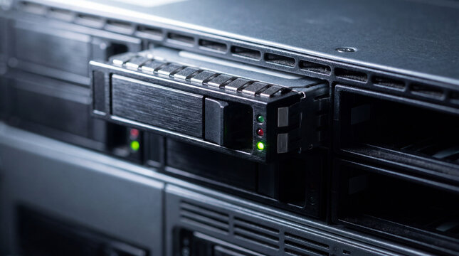 Hot-swappable server drive installed in an enterprise rack storage system