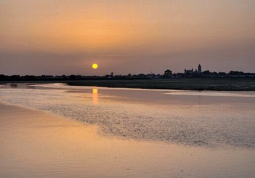 Coucher sur Noirmoutier, &icirc;le de Noirmoutier, Vend&eacute;e, France