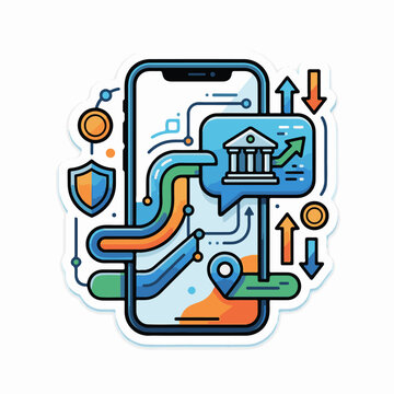 Mobile app display of financial growth security and progress