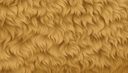 Golden brown fur texture background featuring soft, wavy synthetic animal hair strands for luxury design projects, realistic vector illustration backdrop with flowing organic layers. © Mixed Focus