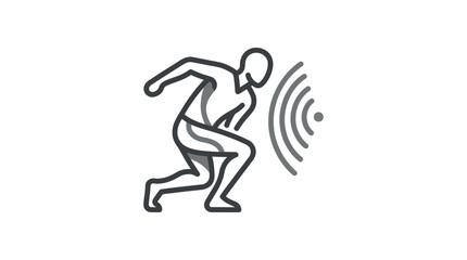 Obraz premium Man Running Fast in Motion.