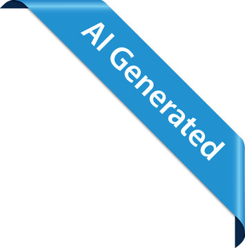 AI Generated - blue colored corner banner