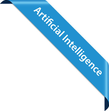Artificial Intelligence  - blue colored corner banner
