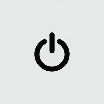 power button line icon vector illustration for user interface