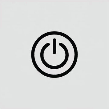 power button line icon vector illustration for user interface