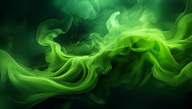 Green Toxic Smoke Effect Abstract Mystical Smoke Background