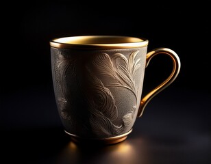 cup on a black background © Darlene