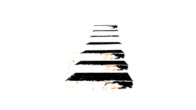 Abstract Ascending Stairs Grunge Vector Illustration