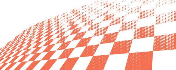 Obraz premium Red & White Checkered Flag, Race flag logo icon, modern simple design illustration vector template