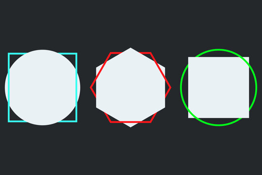 Frames with cut pieces, vector illustration.