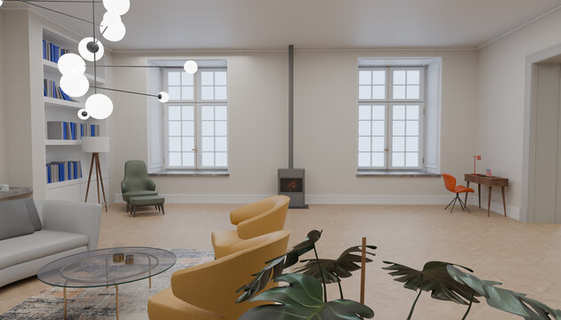 Modern Living Room Oasis: A contemporary living room designed for comfort and style, featuring plush seating, ambient lighting, and tasteful decor, creating an inviting atmosphere.