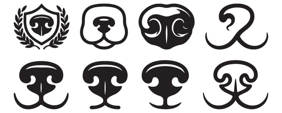 Detailed Dog Nose Design for Veterinary, Pet Care and Animal Anatomy Theme Vector