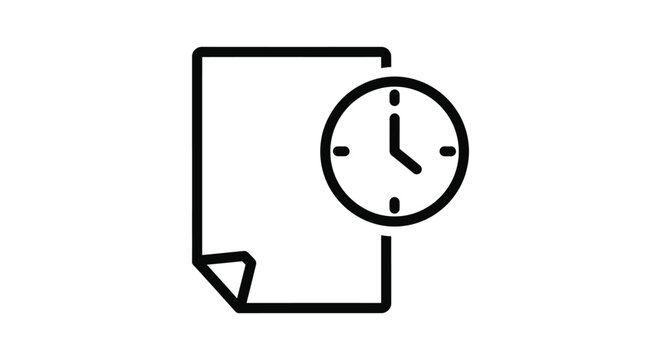 Open envelope with clock icon inside