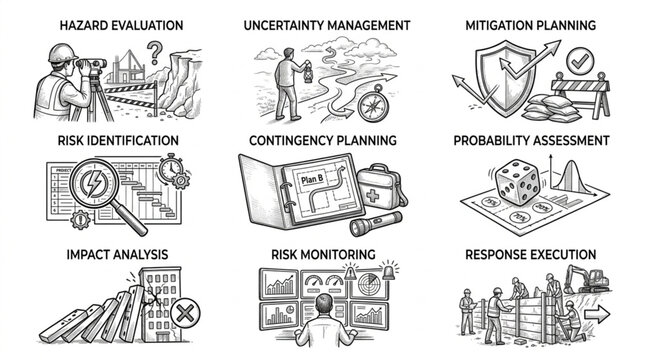 Risk assessment and management concept.