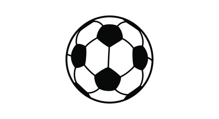 Fototapeta premium Classic black and white soccer ball icon