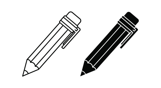 Two pencils with erasers on caps