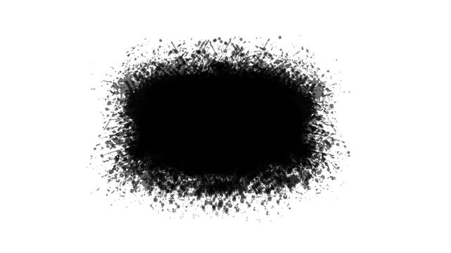 Black, ink, splatter, banner, animation, artistic, spray, paint, stroke, on, white, background, grunge, texture, reveal, motion, graphic, for, titles, lower, thirds, 4k, resolution.
