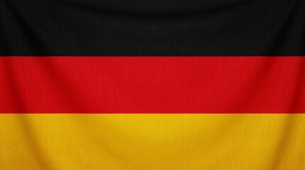 Fototapeta premium “Majestic German flag with black, red, and gold tricolor stripes waving proudly, symbolizing unity, freedom, resilience, and timeless national pride of Germany.”