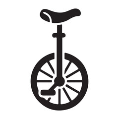 Circus unicycle one wheel bicycle graphic icon with unicycle performer performance entertainment amusement © Md Hifjul