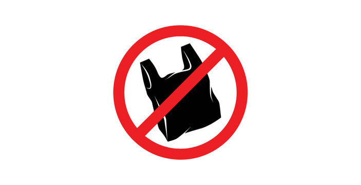 No Plastic Bag Prohibition Icon