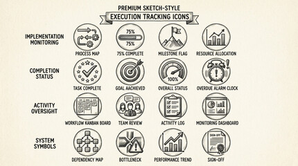 Obraz premium Premium Sketch Style Icons Business.