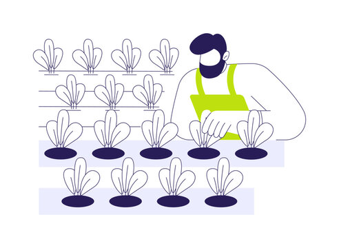 Synthetic mulches isolated cartoon vector illustrations.