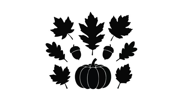 Colorful autumn pumpkin with vibrant leaves and flowers in a decorative arrangement for seasonal decorations