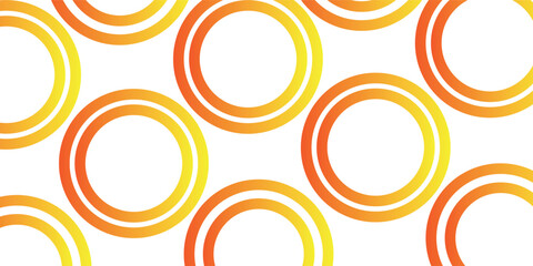 Fototapeta premium Abstract Retro Seamless Pattern with Yellow and Orange Concentric Circles